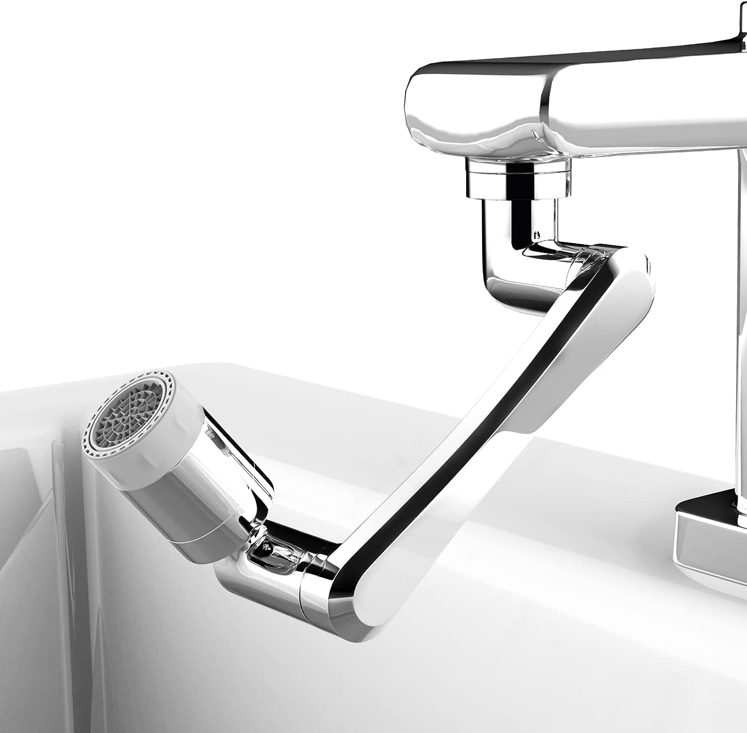 Rotating Faucet Extender Aerator 1080°+360° Universal Large Angle Robotic Arm Water Nozzle