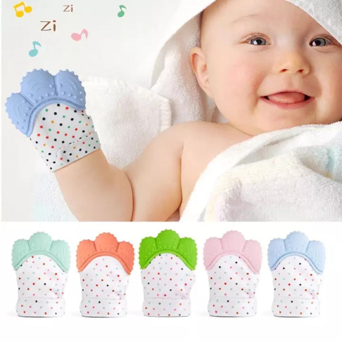 ORIGNAL Baby Silicone Gloves Teething Molar Mitte Teether for New born
