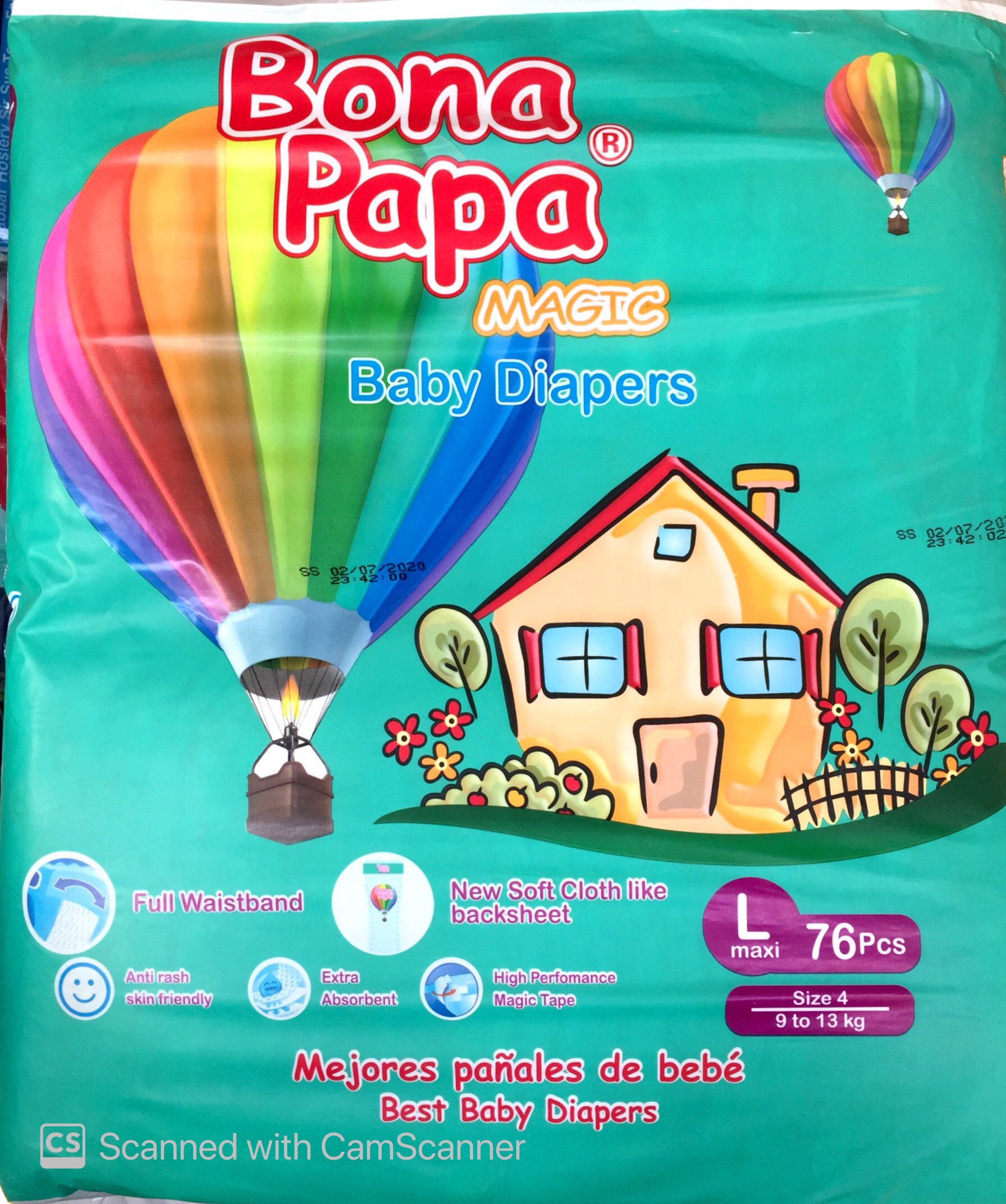 Bona Papa Magic Baby Diapers 90 Pcs