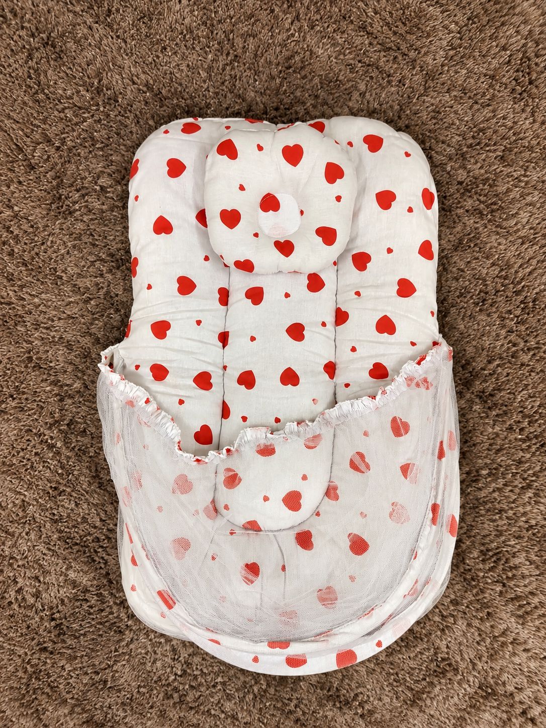 Baby Mosquito Net, Folding Baby Bed Net with Mat and Pillow, Baby Carry Nest, Sleeping Bed With Net Cover for Home Travel