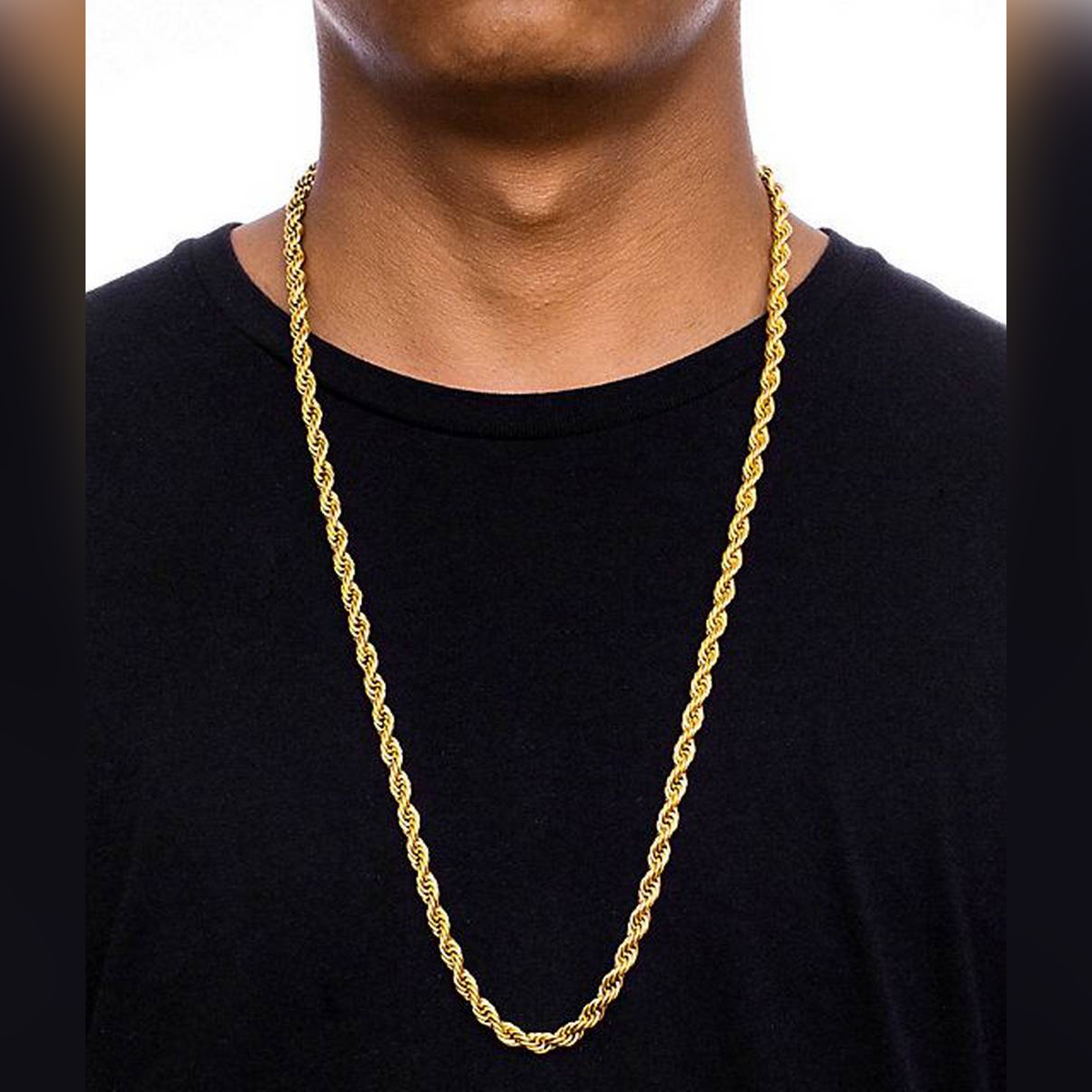 Rope Shaped Italian Golden Chain 