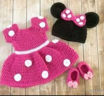 handmade crochet baby frock