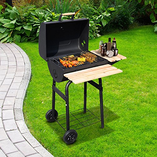 New Trolley Charcoal BBQ Barbecue Grill Patio Outdoor Garden Heating