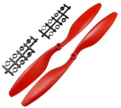 Red 1045 Multiaxial ABS blade propellers pair set quadcopter airplane