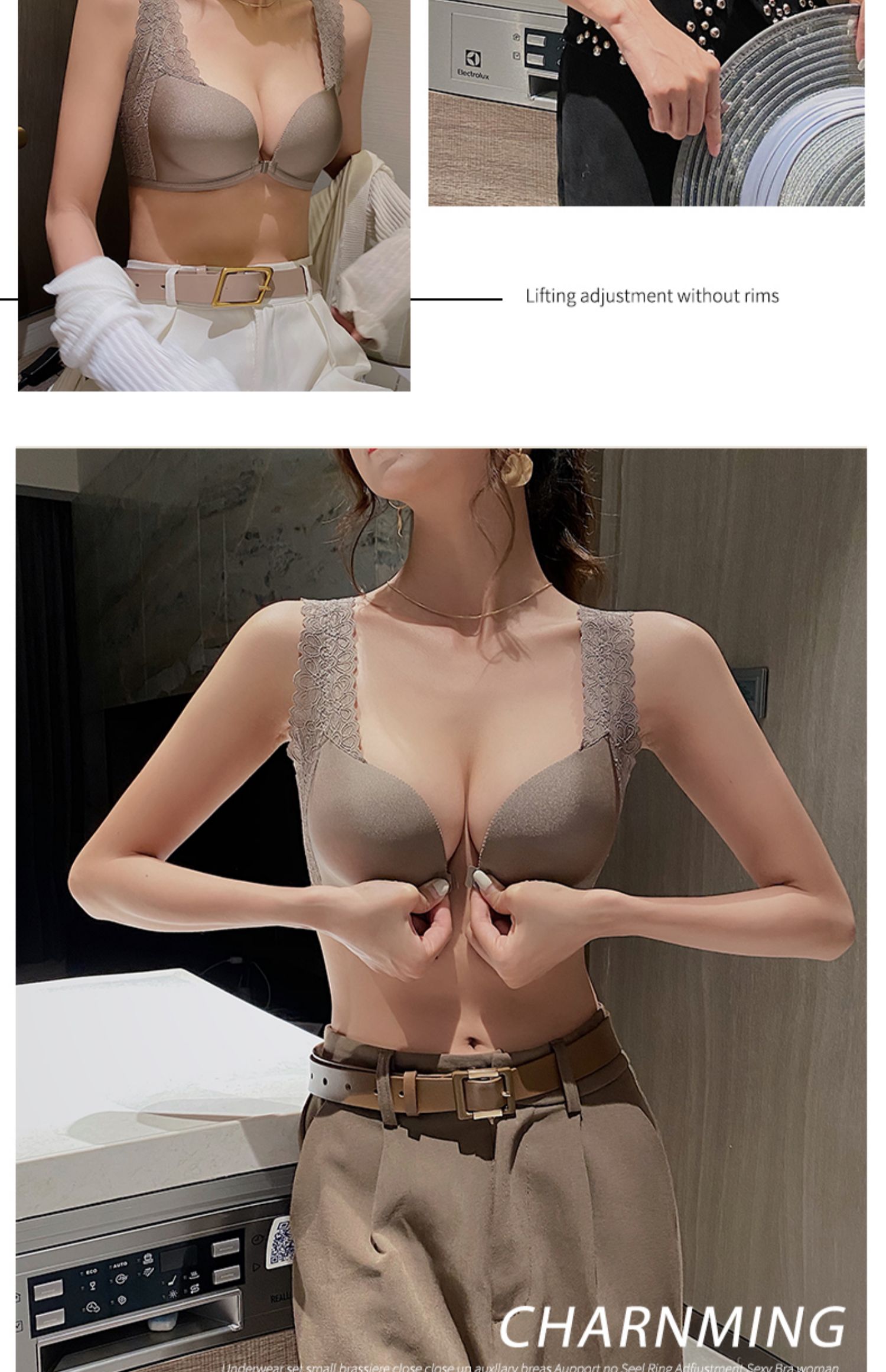 Womens Sexy Push Up No Steel Ring Small Chest Adjustable Bra