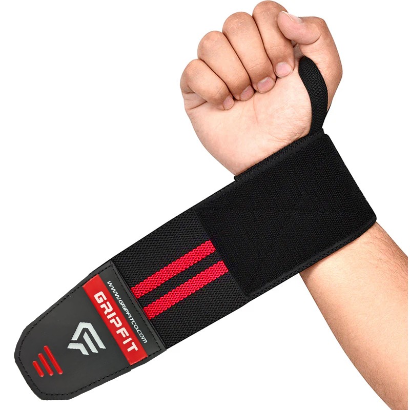 Grip Fit 18" Gym Wrist Straps Weight Lifting Fitness Body Building Training Exercise Wrist Wraps Support Gym Gloves Power Strap Weight Lifting Wrist Wraps Bandage Hand Support Brace Gym Straps Cotton