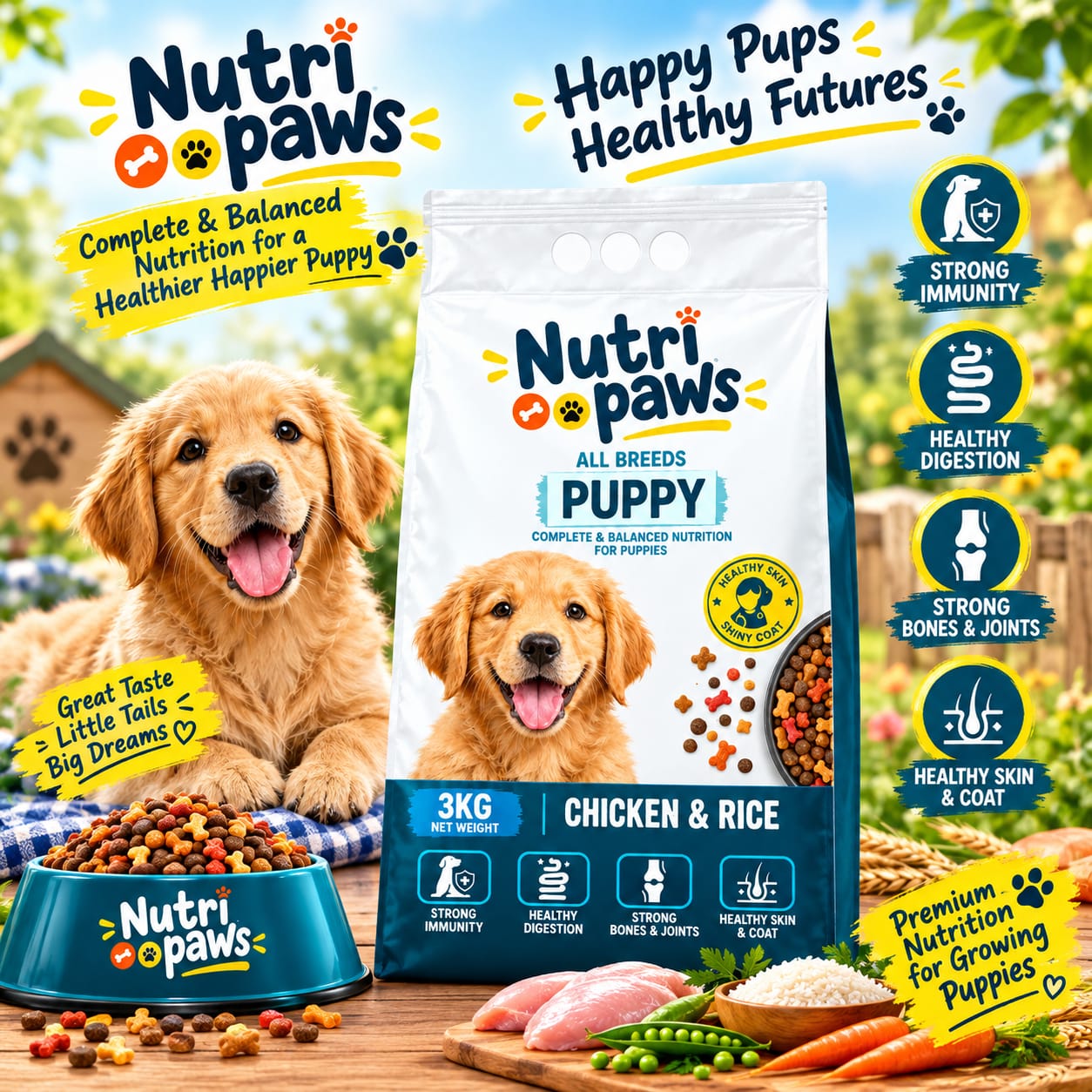 Nutripaws Puppy Food 3kg