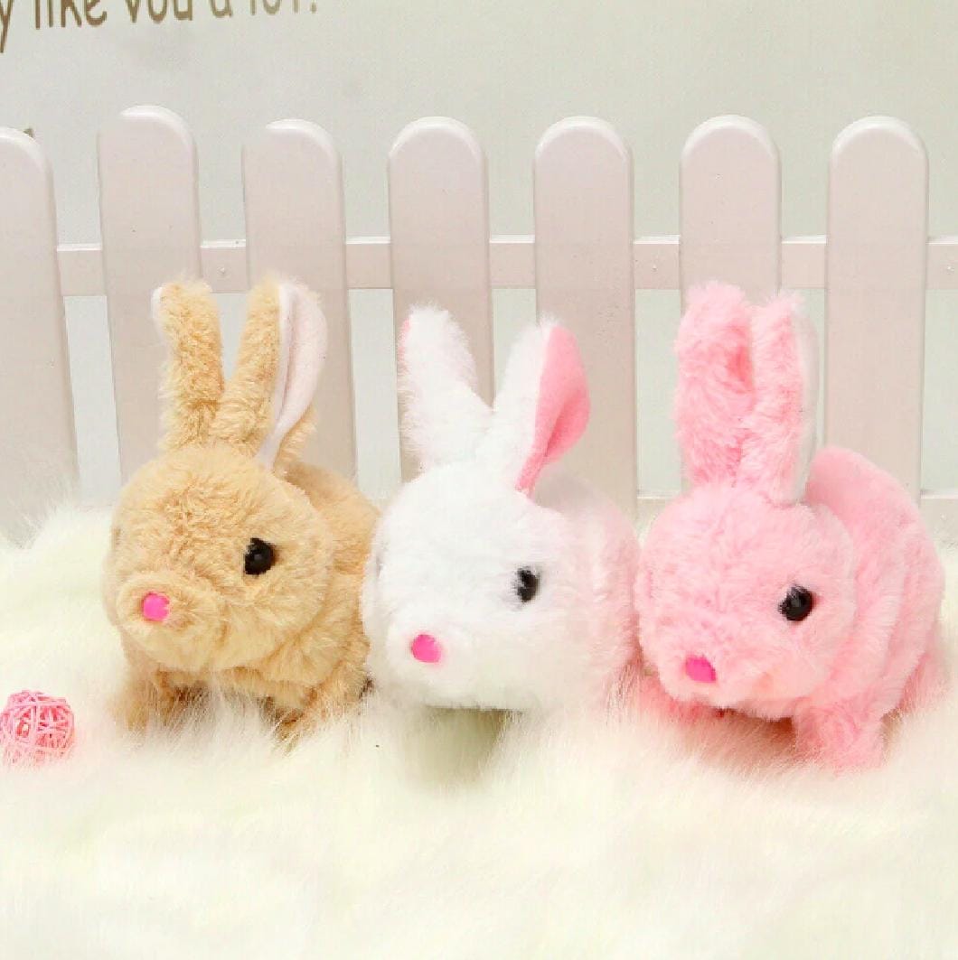 Electronic Rabbit - Toy  for children -Electronic and interactive pet - Educational Toys for kids - Rabbit for home decore - Electric push white Electronic Rabbit - Soft bunny toy for kids - Gift for childboys , Girls & kids - Rabbit Soft toy for children