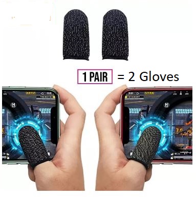 1 Pair (2Pcs) of PUBG Thumb Gloves are Anti-Sweat Breathable Mobile Gaming Hand Finger Sleeves to Improve Gaming Experience for Mobile Gamers Free Size Fits Al price in Pakistan