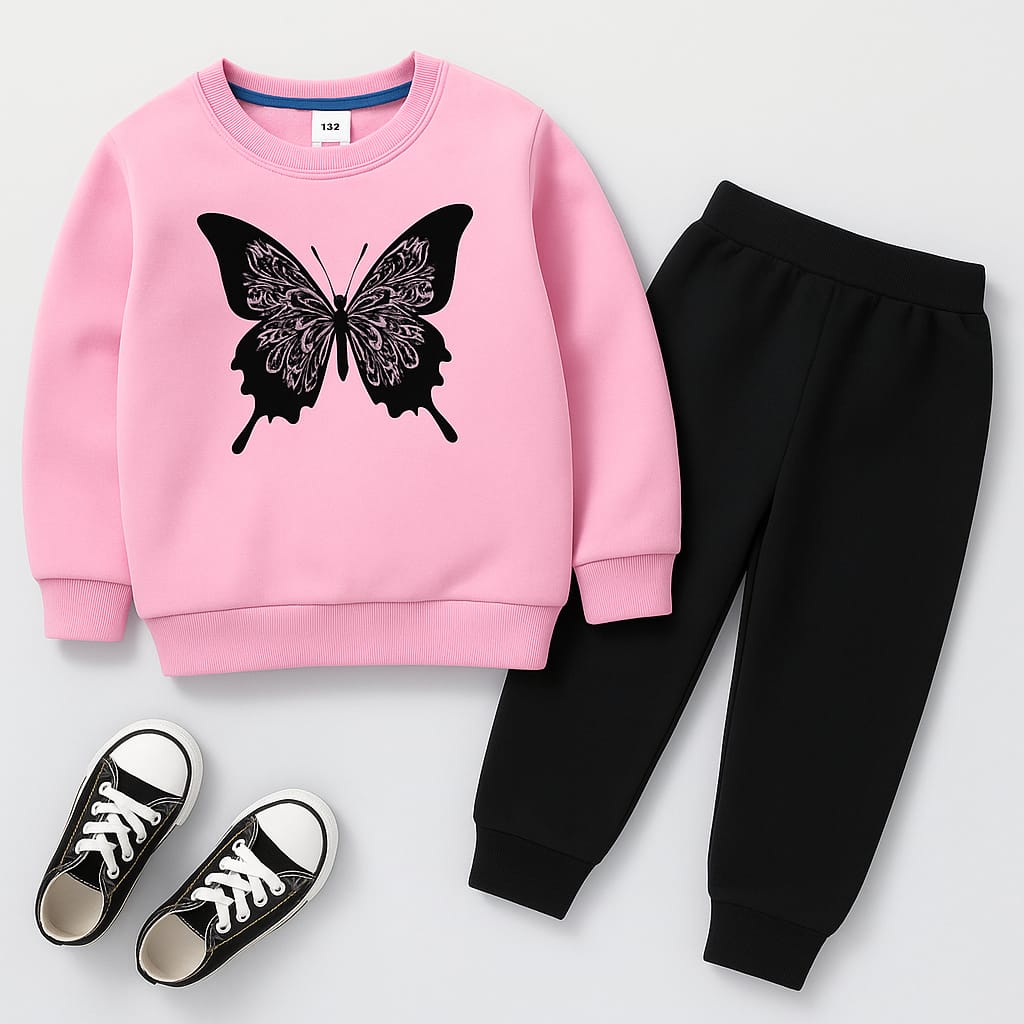 3Sweatshirt & Sweatpants for Boys & Girls Soft & Cozy Fleece Suit for Kids Children’s Warm Fleece Co-Ord Set Stylish Sweatshirt + Pajama Suit