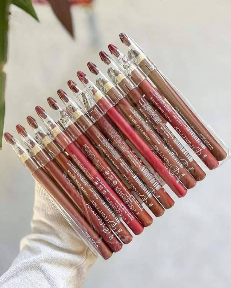 Flormar Matte Color Lip Pencil High Pigmentation Creamy & Waterproof Lip Liner Lipstick Pencil