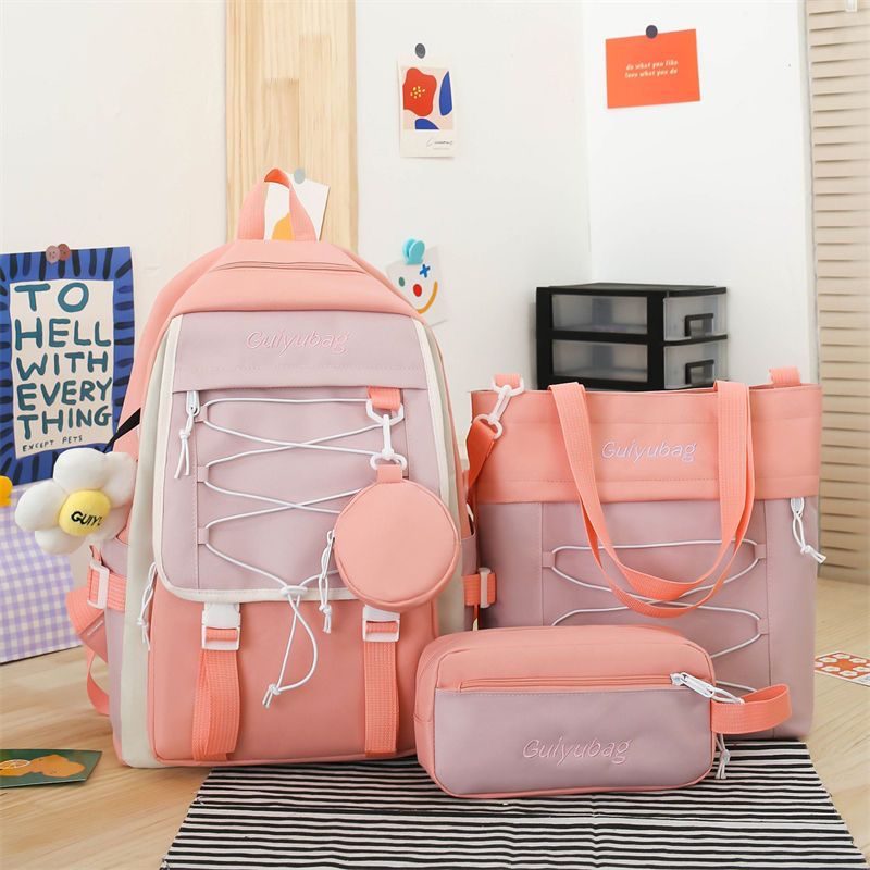 5Pcs/set Canvas Cute School Bags for Girls School bags for girls and