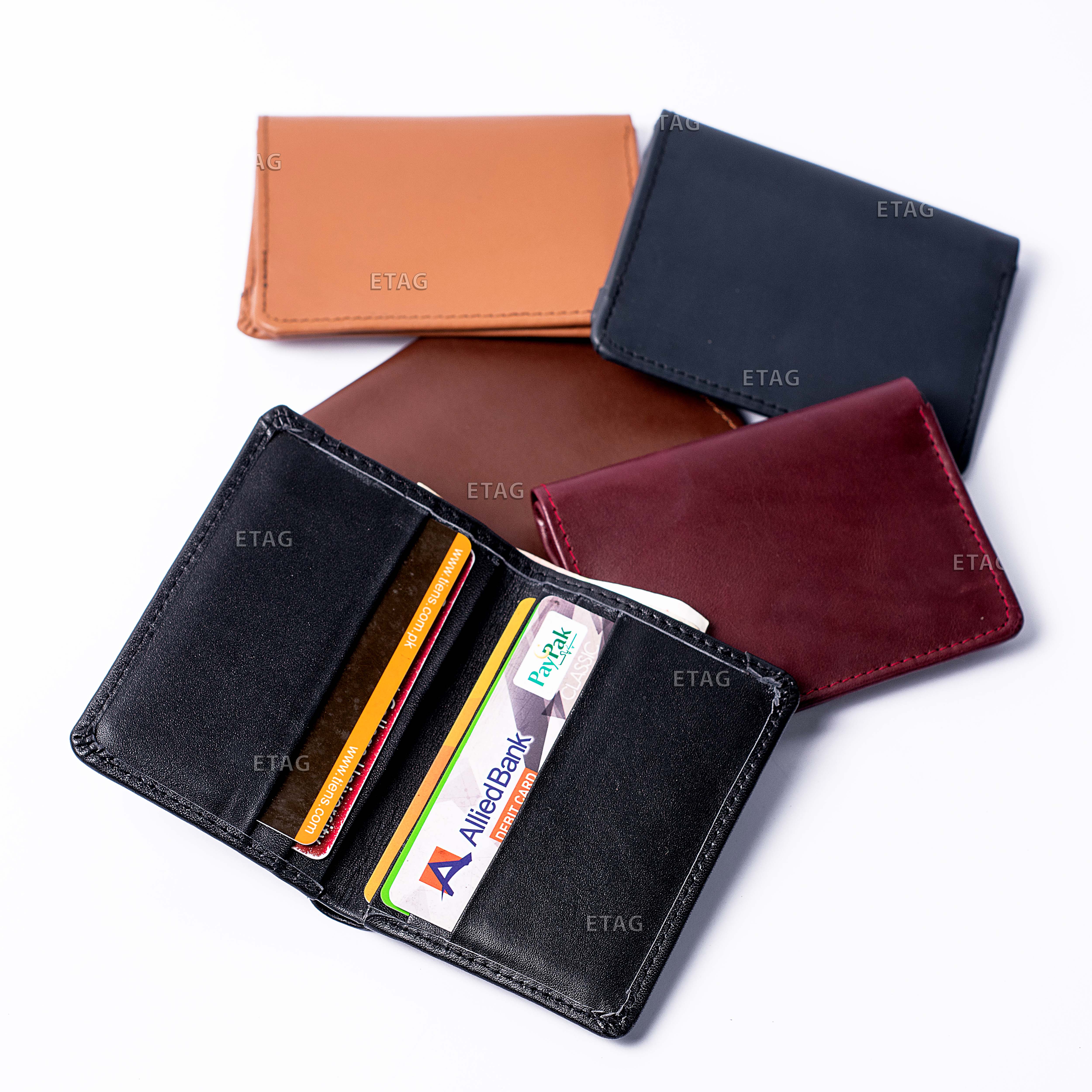 Top Selling 100% Pure Cow Leather Cardholder & pocket friendly mini Wallet For Men's - Extremely Soft and Slim - ETAG