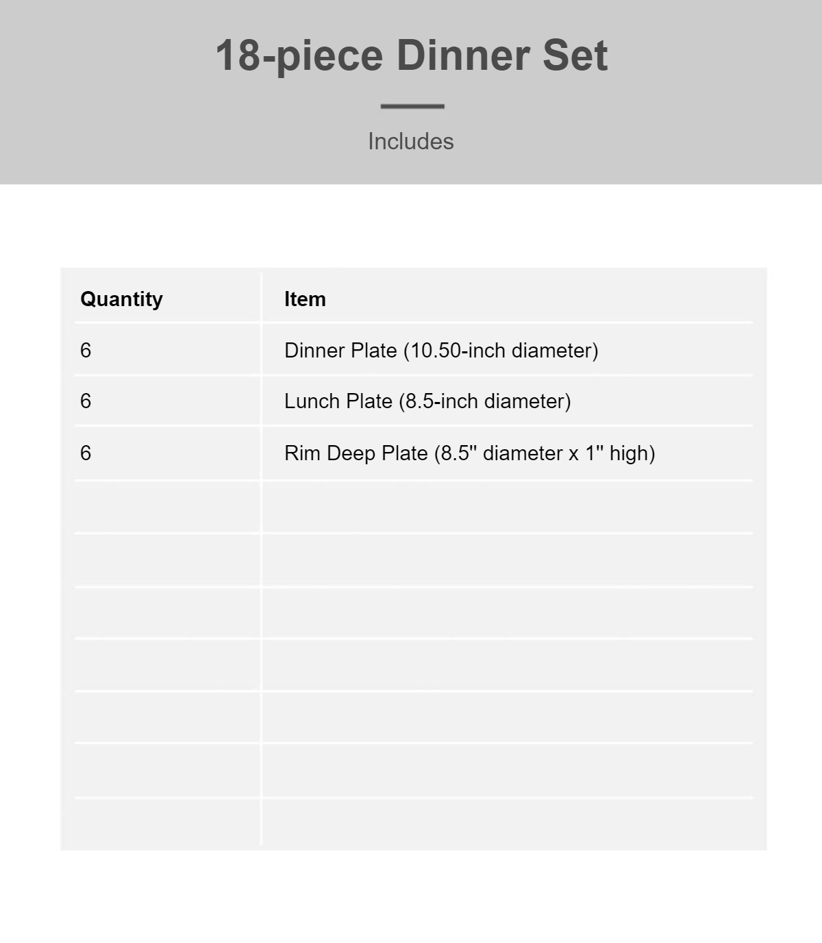 Corelle Emma Jane 18-Piece Dinner Set Dinnerware Dining Set