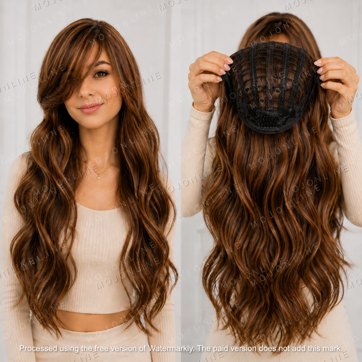 32 inch Long Full Head Hair Wig extension For Girls