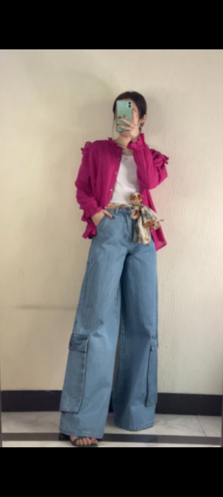 Elegant High-Waist Flared Jeans for Women, Plus Size Wide Leg Denim Pants