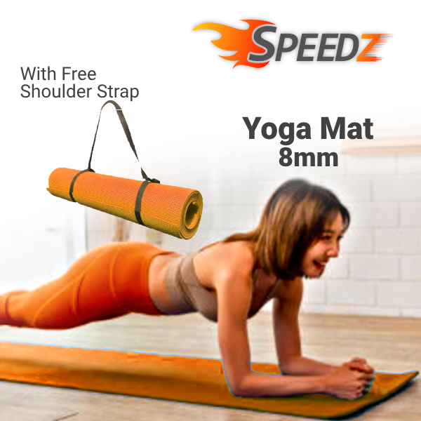 8mm Yoga Mat for Men & Women - Anti Slip - Speedz
