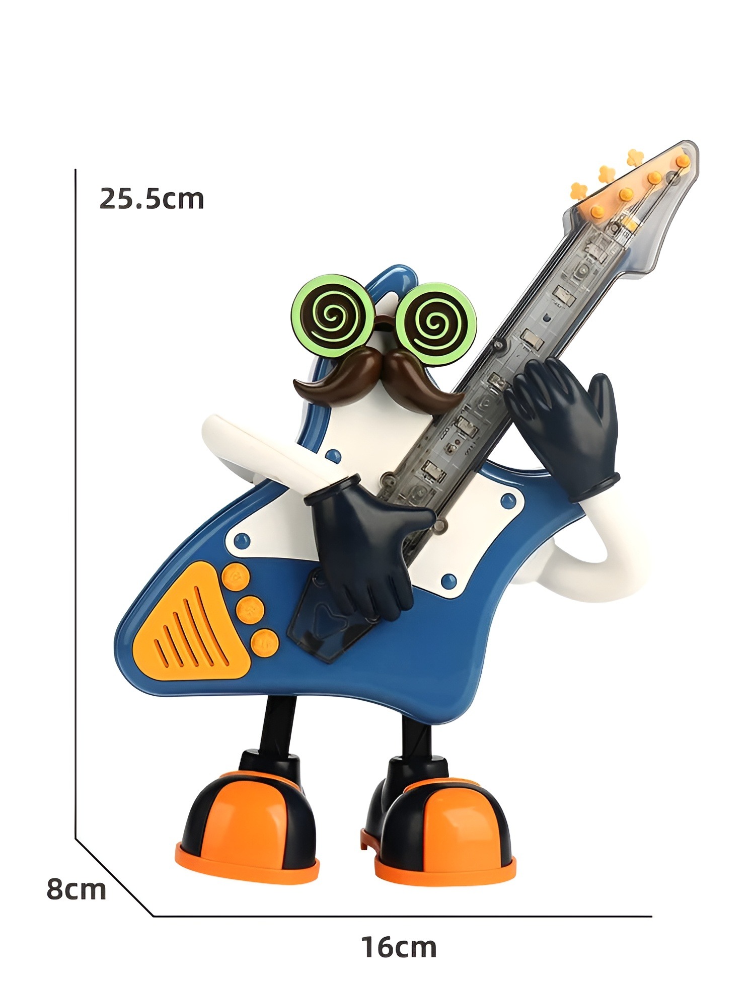 Electric Dancing Mr. Rock &Amp; Roll Music Light Swing Saxophone Guitar Dancing Robot Toy
