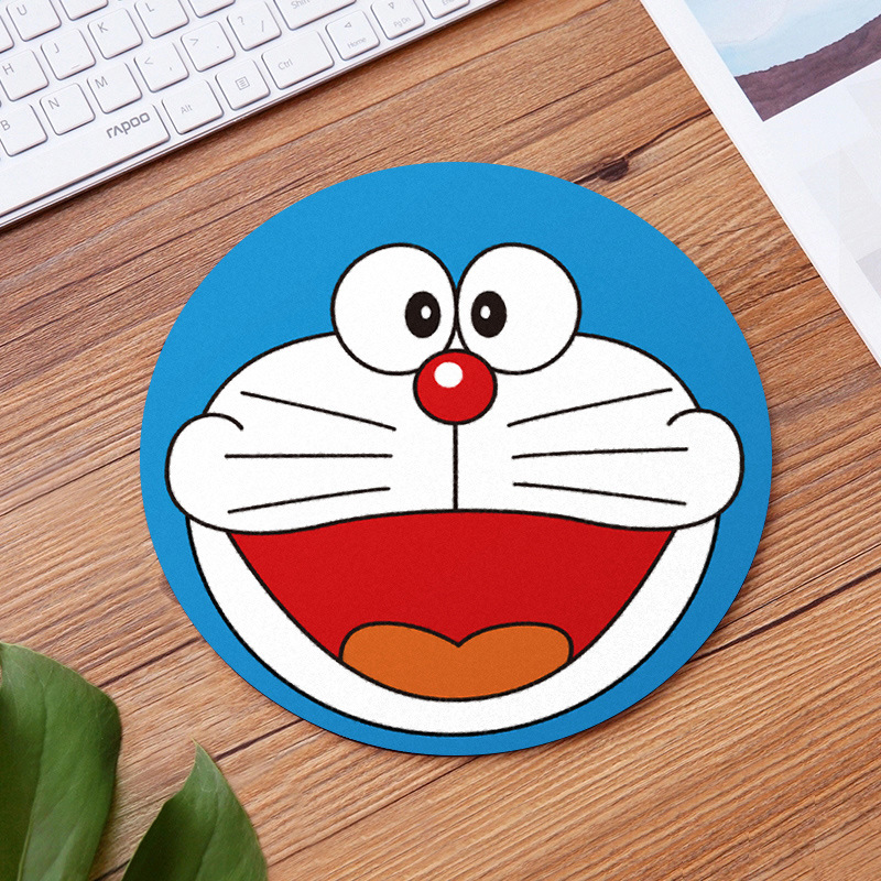 Art Print Mouse Pad Cute Pattern Desk Mice Pad Anti-Slip Round ...