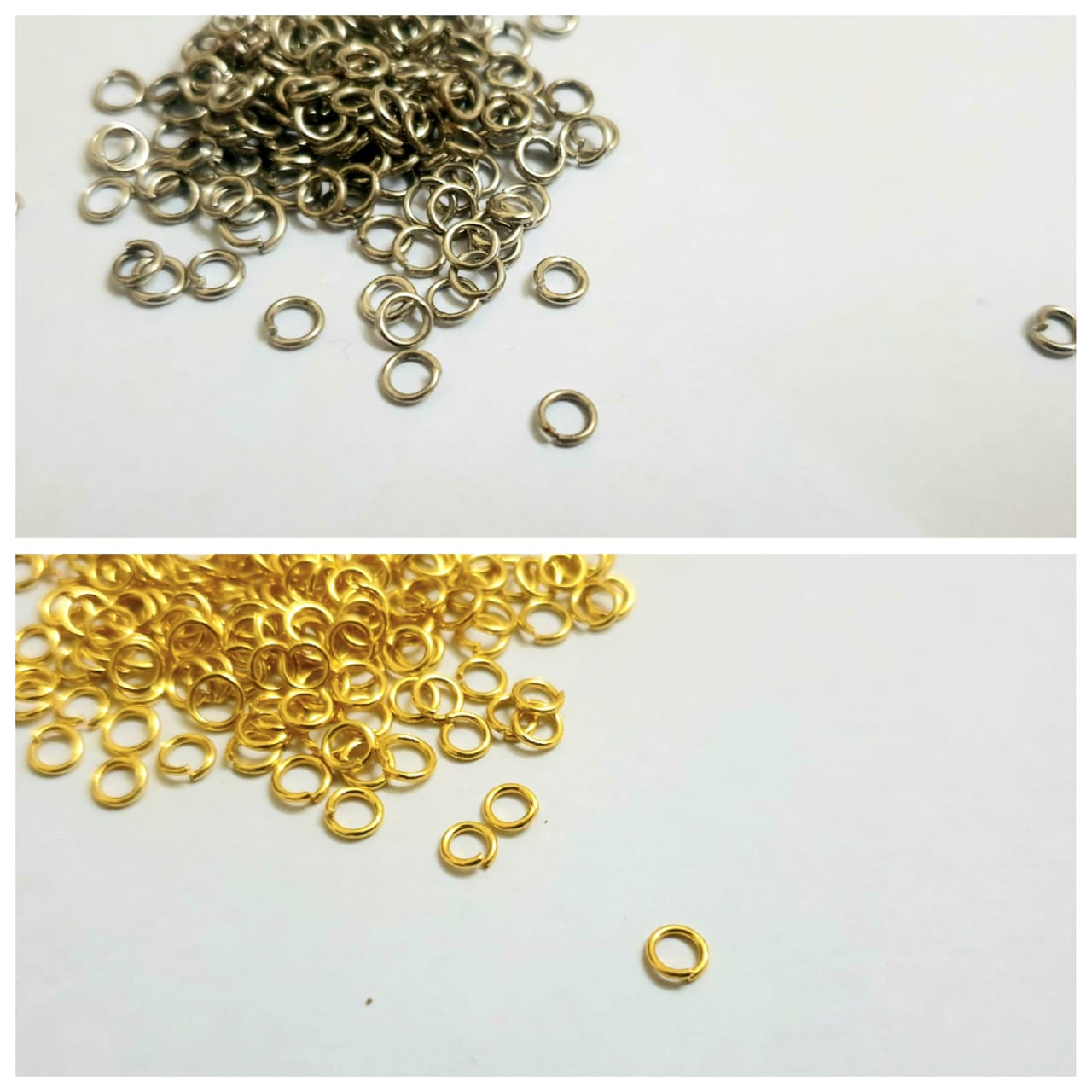 300 Pcs Gold Shiny & Silver Jump Rings, 4mm Gold & Silver Connector