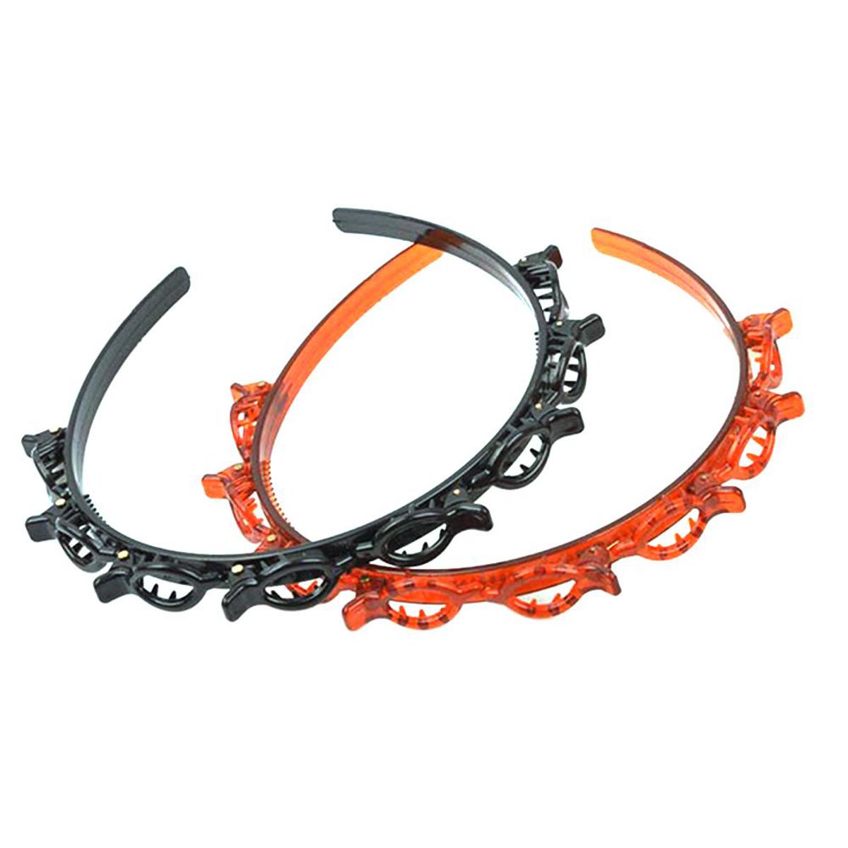 1 Pcs Black Braider Hair Style Twister Hair Band Non Slip Hairband Double Bangs Hairstyle Hair Pin Clip