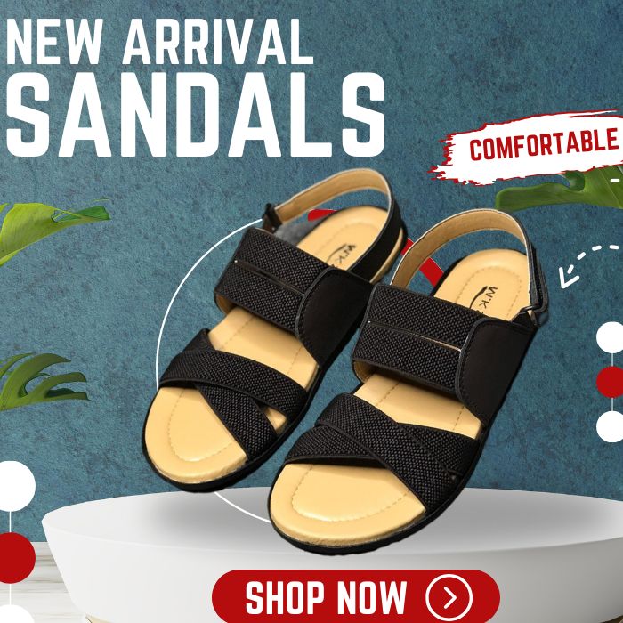 Men's Lastic Sandals - Black , masterd & Brown Comfortable Sandals R-5001