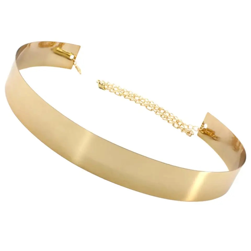 Fashion Women Party Hollow Metal Wide Waistband Belt Waist Chain for Dress Coat