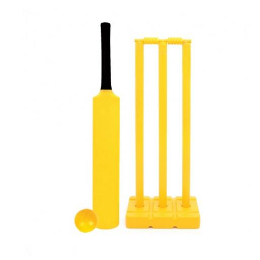 Cricket Bat with Wicket Set For Kids - 23 Inches Children's 4 Plastic cricket balls playing Set sports toys fitness equipment