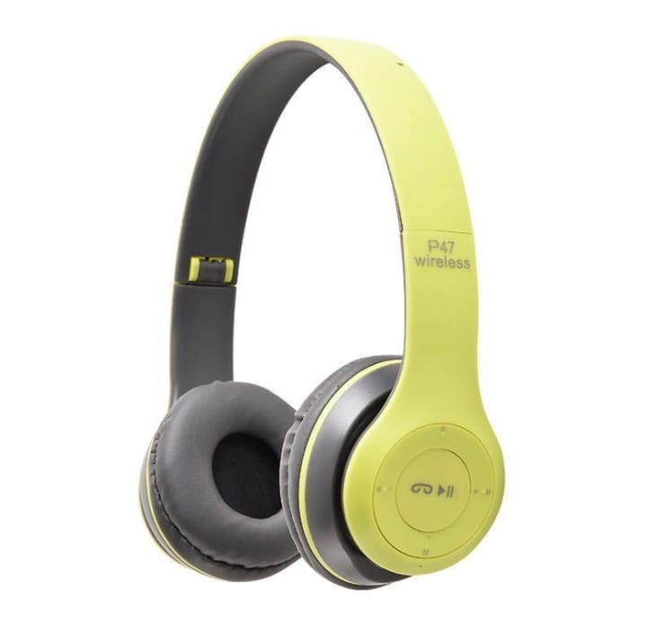 P47 Wireless Bluetooth Stereo Foldable Headphones Built-In Mic Compatible with Android & PC