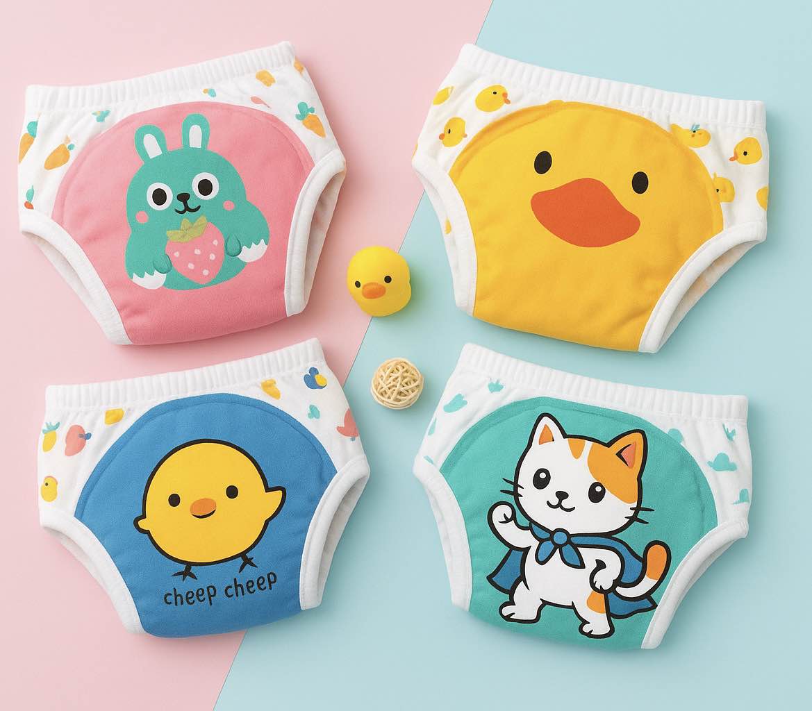 6 Layer Baby Cloth Diaper Reusable Washable Cotton Waterproof Nappy Training Pants Adjustable 0-18KG (Random Colors)
