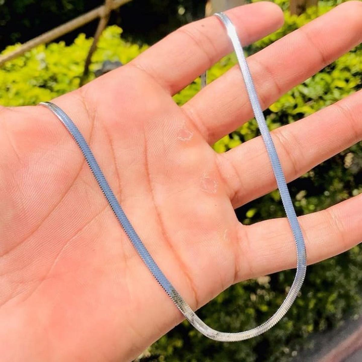 New Stylish Silver Snake Chain For Men's/Boys Return to Cart