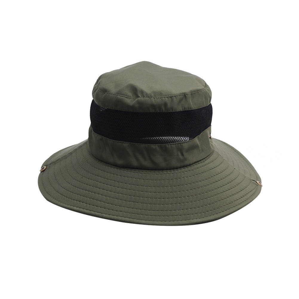 Adult Men's Hat Summer Mesh Breathable Cotton Bucket Sun 1 Pack Army