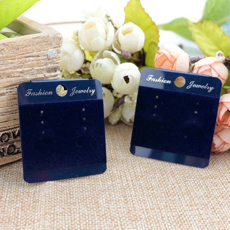 Earring Stud Tag Card Display 20Pcs | Valvet  Ear Studs Card | Hanging Jewelry Tags 4slots
