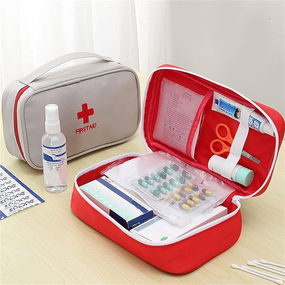 Mini Portable Medicine Bag – Travel First Aid Kit Organizer | Outdoor Emergency Medical Storage Pouch for Camping, Hiking & Home Use