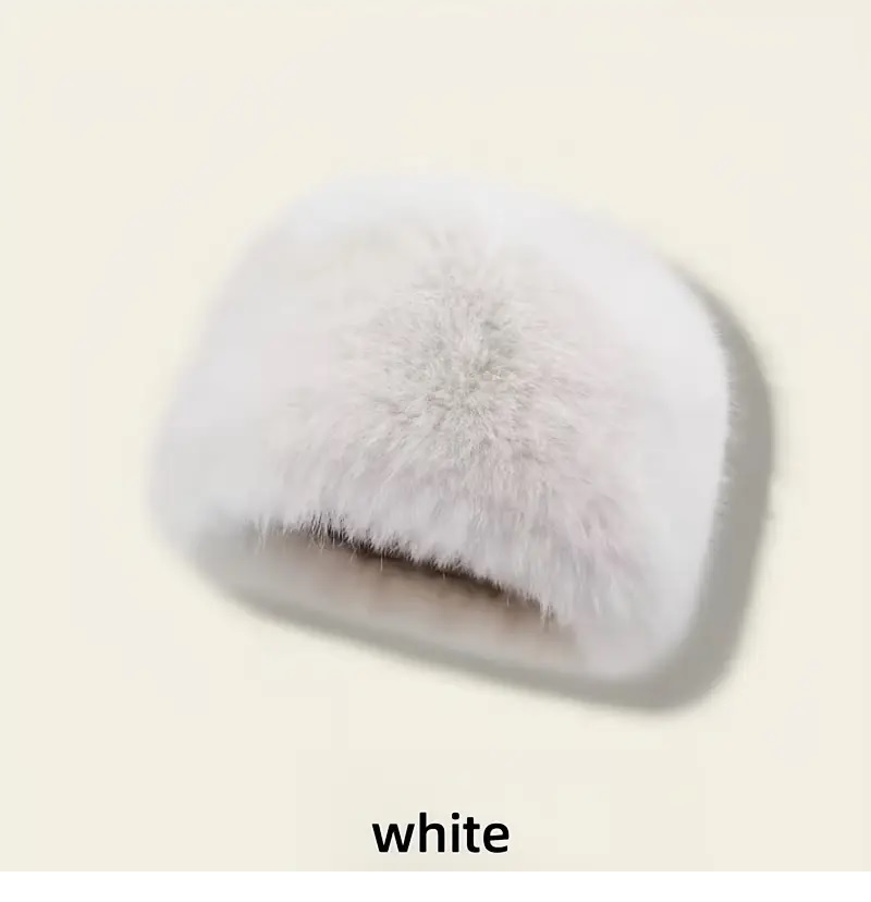 Festive Women's Fluffy Faux Fur Bucket Hat - Lightweight, Non-Elastic, and Perfect for Winter