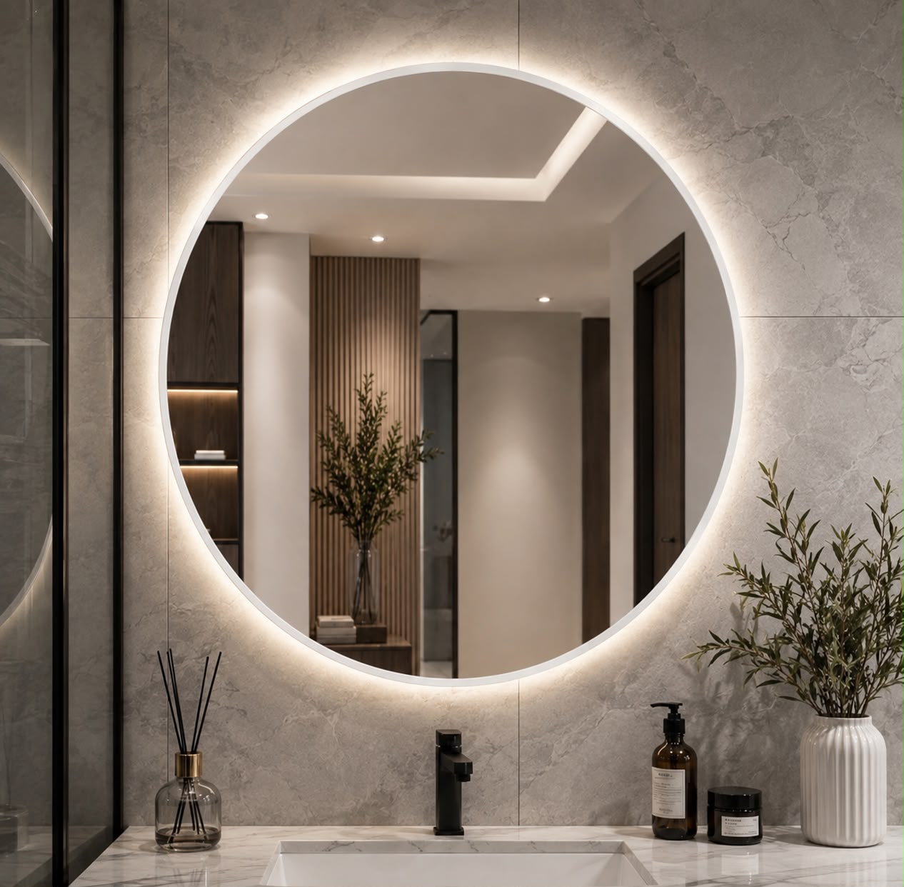 Trusted Trends | LED Dressing Mirror | 2x2 Ft | HD Backlit Vanity & Wall Mirror | Bedroom & Dressing Room