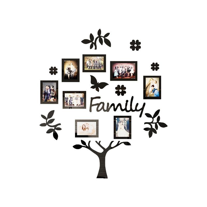Big Family Tree 3D Wooden Photo Frame Wall Art 13 Frames Removable
