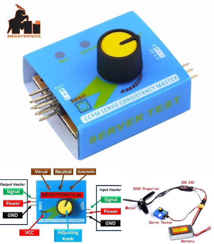 ESC Servo Tester CCPM Consistency Checker