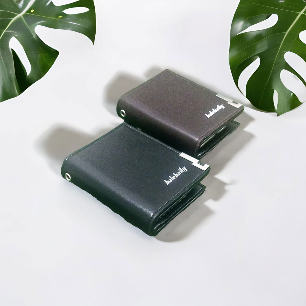 Elegant Balebaily Short Zipper Coin Purse – High Quality PU Leather Wallet