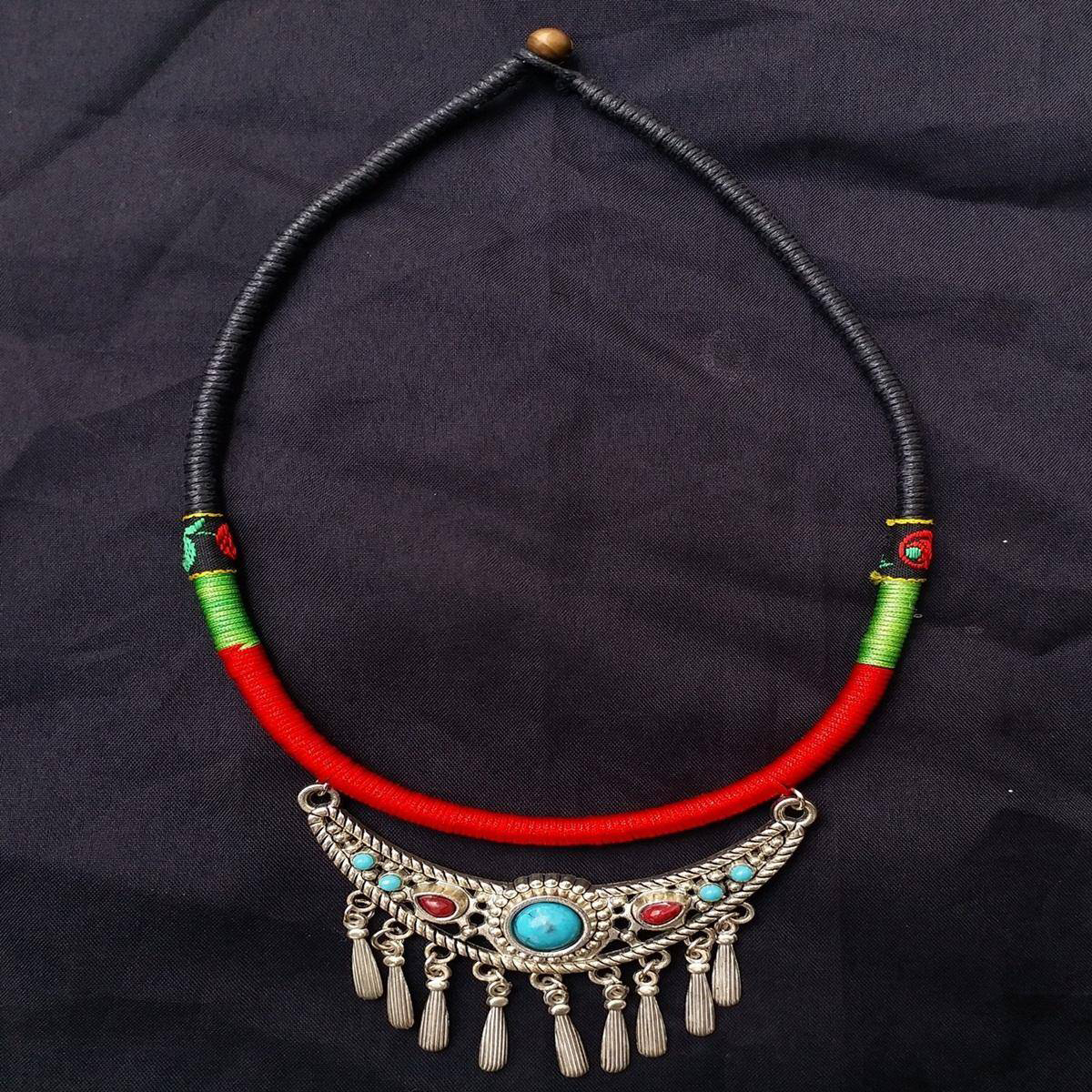 Tibetian Tribal Beads and German Silver Jewellery