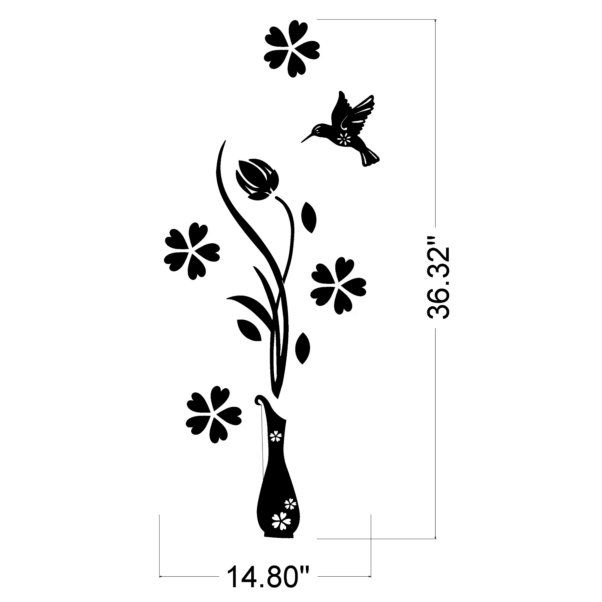 Flower Vase Wooden Wall Art For Room Hall Decorating I Wooden Wall Art I Room Decorating Wall Art I Wall Art Designs I New Wall Art For Office