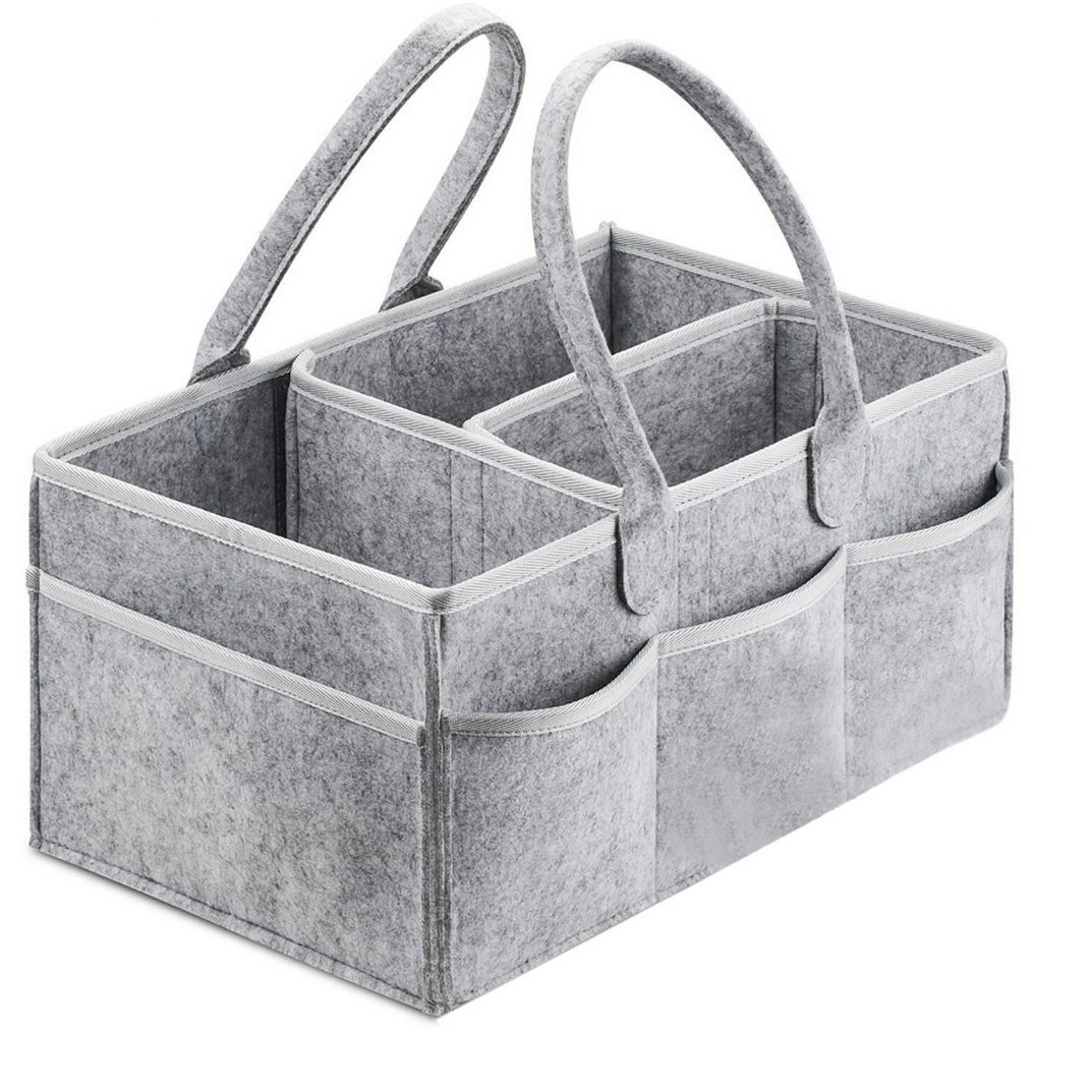 Baby Diaper Caddy Organizer & Portable Storage Basket