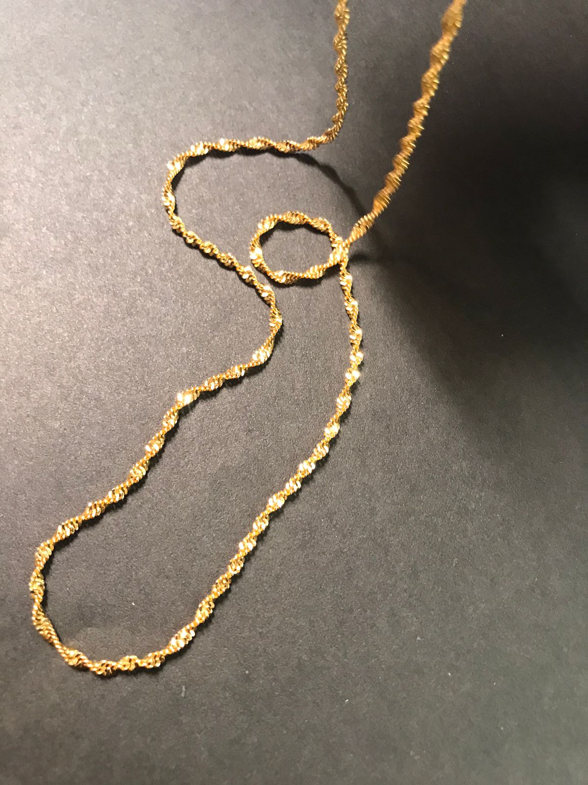 Golden Simple chain design for Girls and Women in Rope style Trending in Pakistan