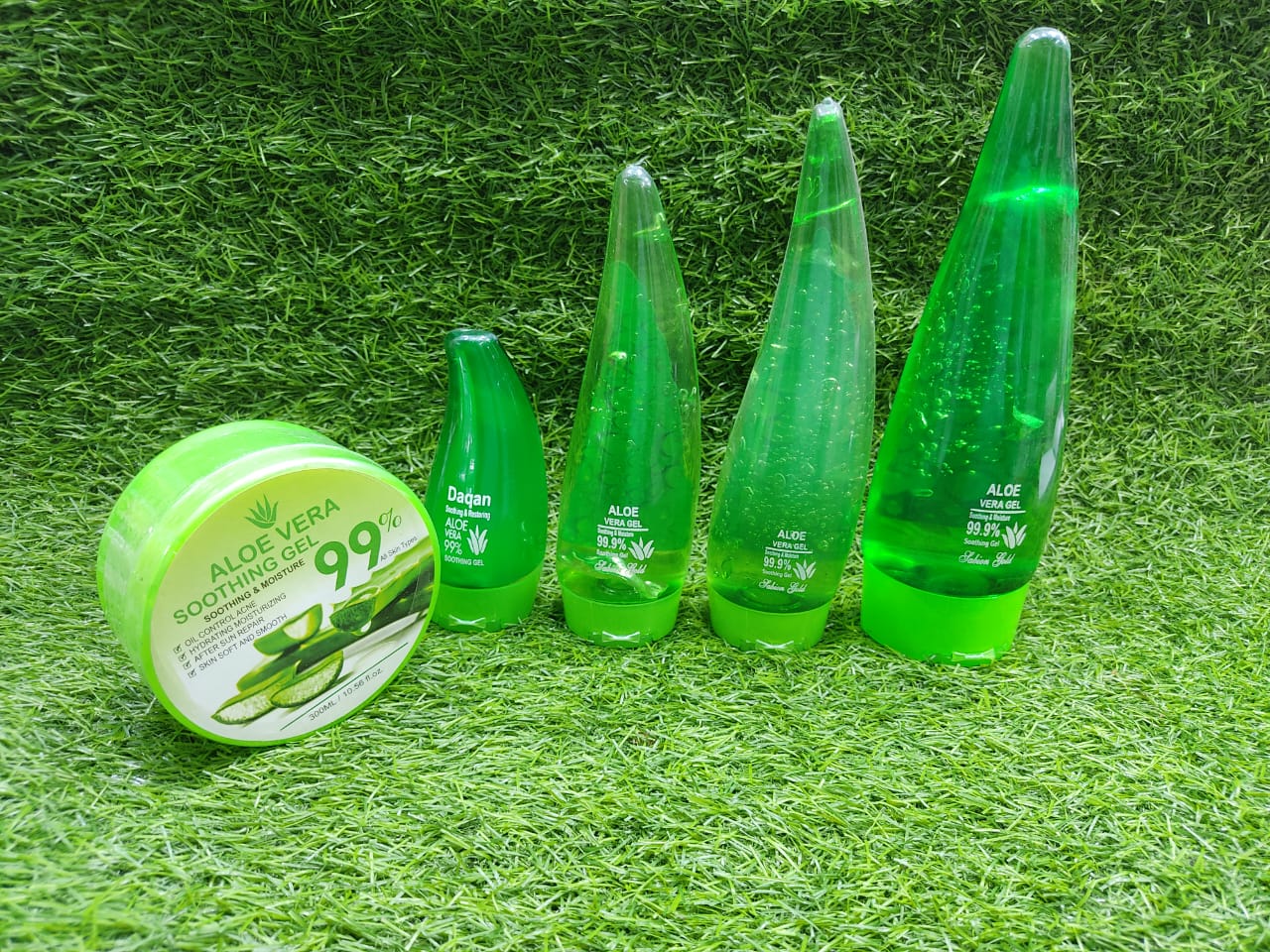 Pack of 5 99.9% Naturally & Moisturizing Aloe Vera Gel Face Cleansing Aloe  Vera Gel (80ml,120ml,160ml,260ml & 300ml Jar) | Daraz.pk