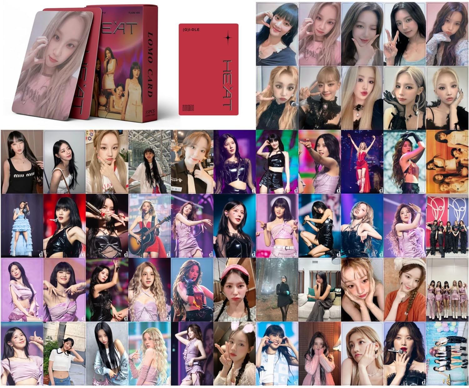 thumbnail image 2 of KPOP Merchandise ITZY Laser Photocards 50PCS - KPOP Holo Effect Lomo Cards For Fans Collection 12V LED Lighting 2 of 12
