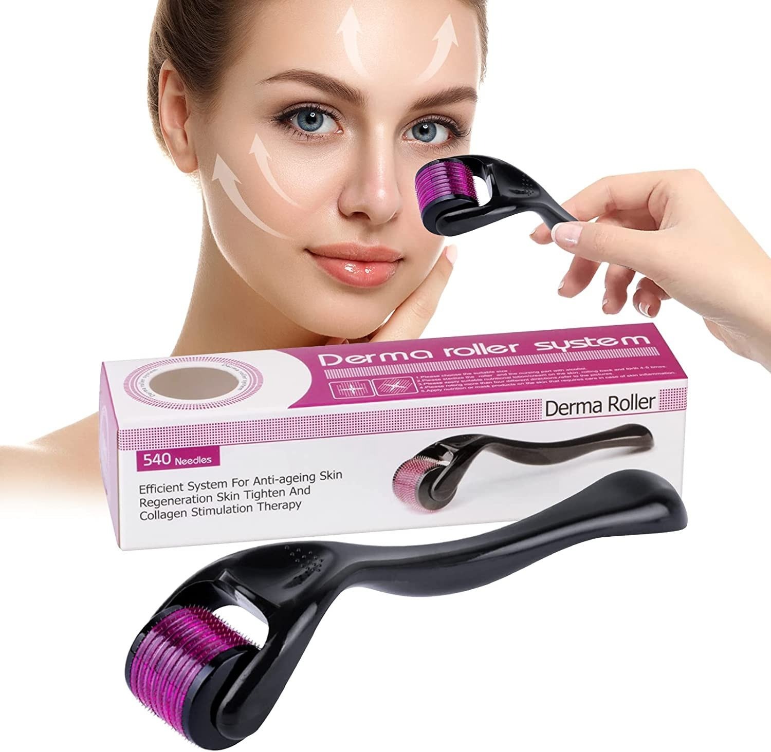 Derma Roller 1mm for Hair Growth and Skin Care – Derma Roller 1mm Beard Roller Skin Care Beauty Tool