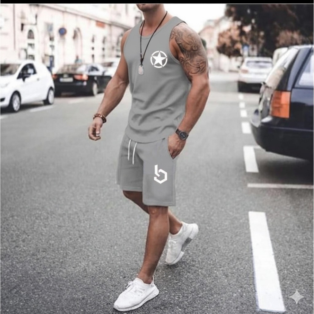 Summer Printed Tracksuit For Men & Boys - Soft & Comfortable Fabric T Shirt & Trouser Printed Tracksuit