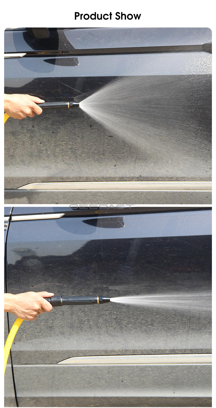 Buy (No Tube)Geepact LH1112 Portable Water Sprayer Nozzle Adjustable Metal High Pressure Car