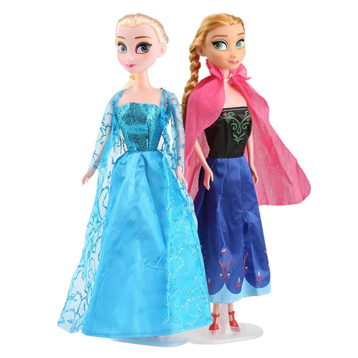 High Quality Boneca 30cm Elsa Doll Girls Toys Fever  Princess Anna And Elsa Dolls Clothes For Dolls For Girls