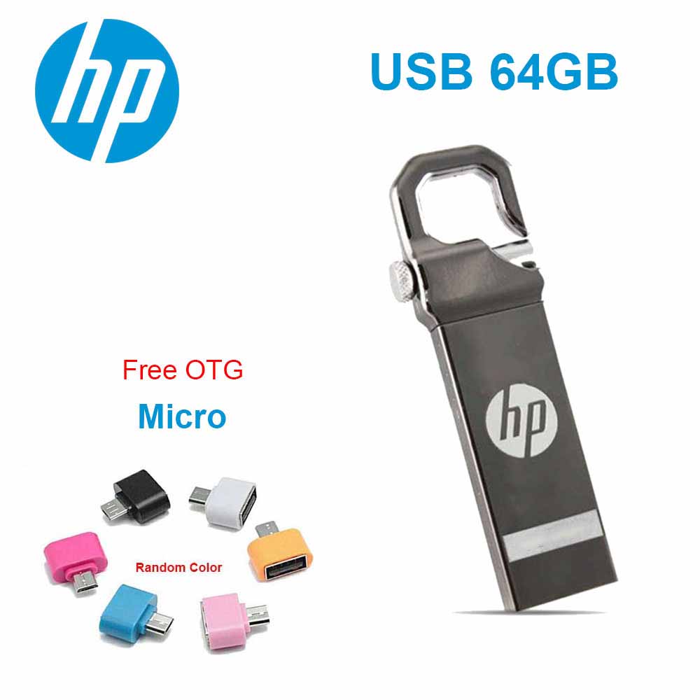 With 6 Month Warranty Card HP USB Drive Metal -16GB 32GB 64GB + OTG Adapter